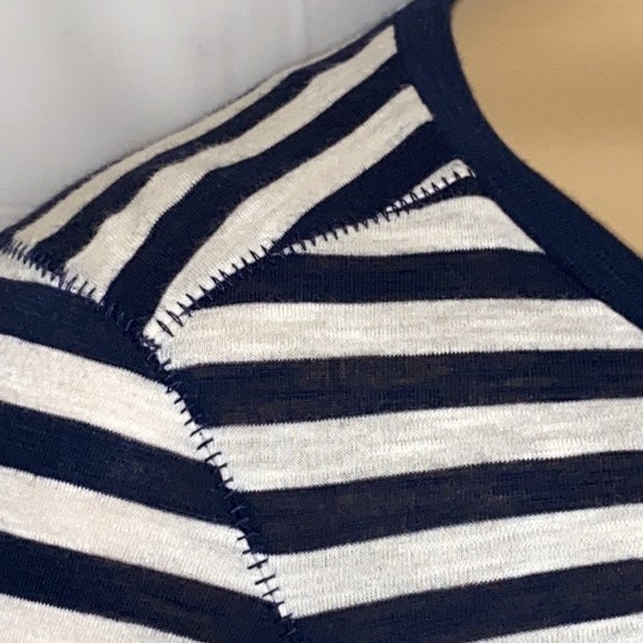 Madewell T Shirt Striped Lynda Long-Sleeve Whisper Cotton blue white Size XS - Picture 7 of 13